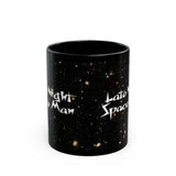 "Late Night Space Man" Black Mug (11oz)