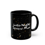 "Late Night Space Man" Black Mug (11oz)