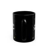 "Late Night Space Man" Black Mug (11oz)