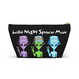 "Late Night Space Man" Accessory Pouch w T-bottom